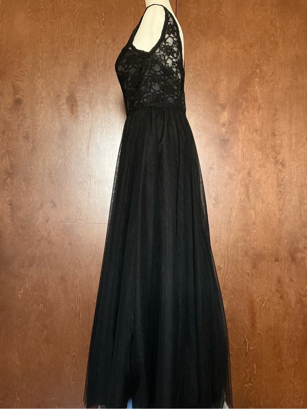 Morilee by Madeline Gardner Long Formal Gown Dress Size 12 Black Elegant Luxury - Picture 12 of 16